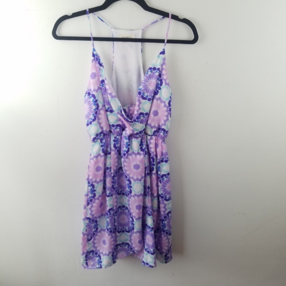 Everly small faux wrap racer back sun dress